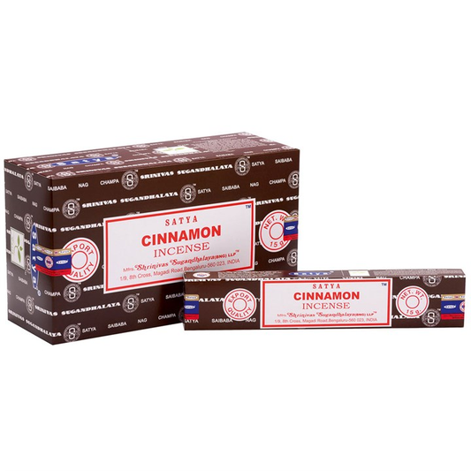 Set of 12 Cinnamon Incense Sticks by Satya (12/50), image 1 of 2
