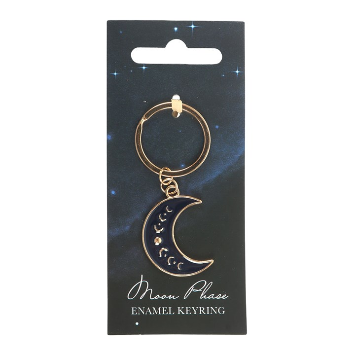Blue Moon Phase Crescent Moon Keyring, image 2 of 4