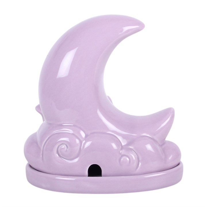 Purple Pastel Skies Moon Incense Cone Holder, image 5 of 6