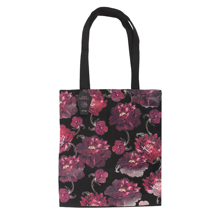 Dark Romance Floral Print Tote Bag, image 2 of 4