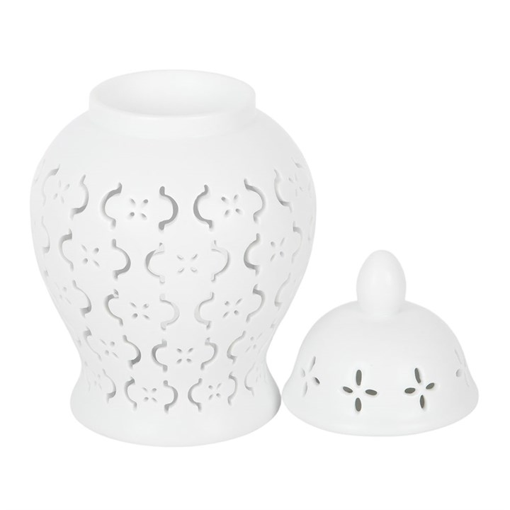 Moroccan Lantern Cut Out Oil Burner and Wax Warmer, image 4 of 7