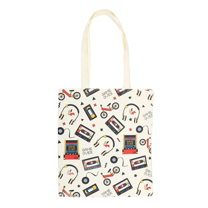 Retro 80s Print Polycotton Tote Bag, image 2 of 4