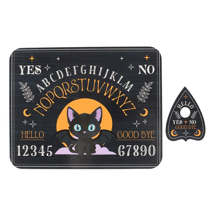 Cute and Creepy Bat Cat Talking Board with Planchette, image 3 of 3