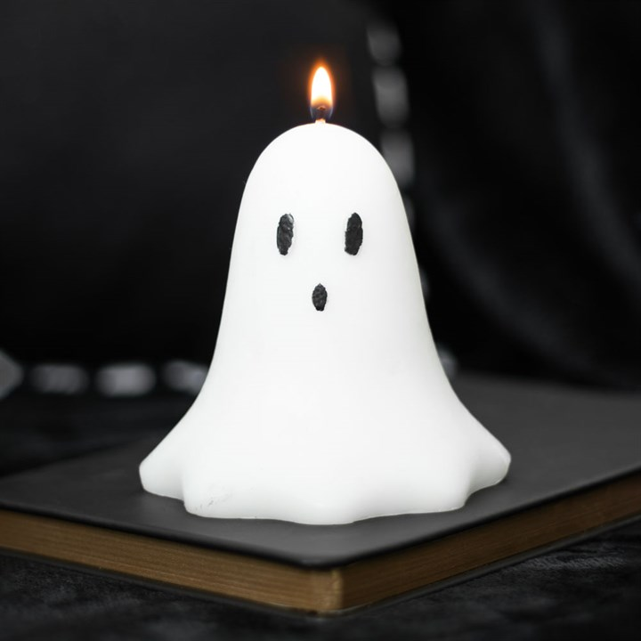 Unscented Ghost Candle, 10cm, image 1 of 6