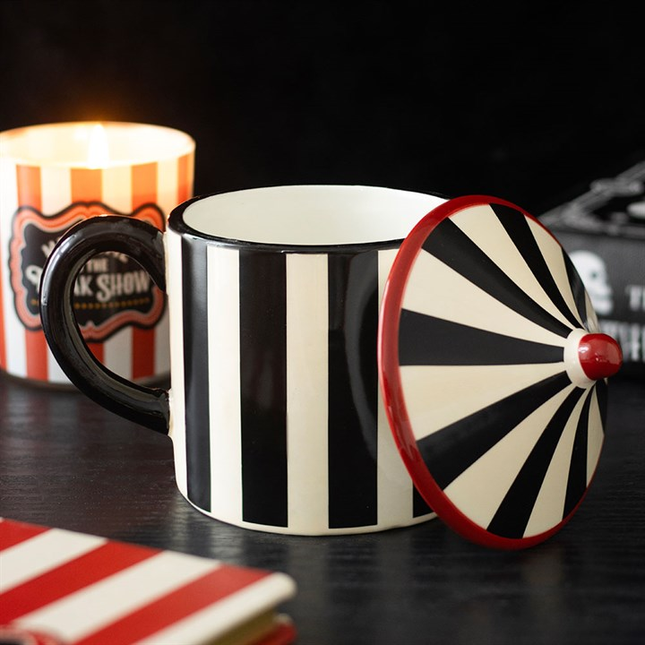 Black Striped Circus Tent Mug, image 3 of 7