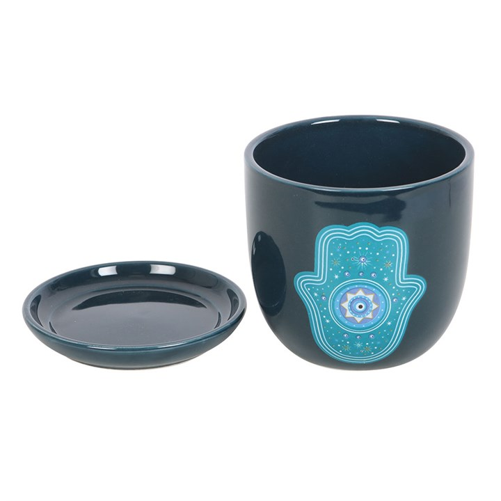 Hand of Hamsa Ceramic Plant Pot, image 4 of 4