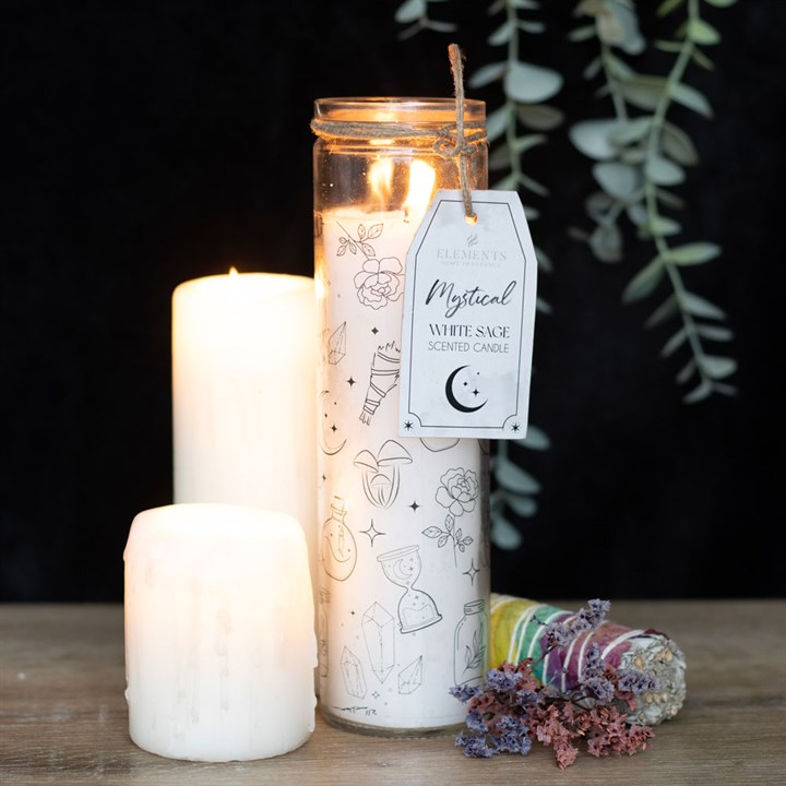 Mystical White Sage Tube Candle, image 1 of 3