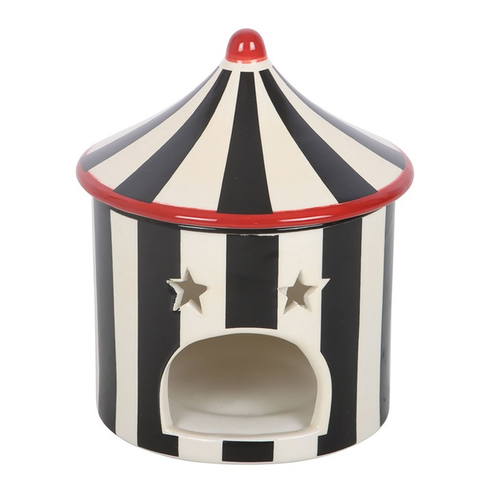 Black Striped Circus Tent Oil Burner, image 4 of 7