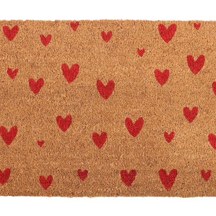 Natural Red Love Heart Doormat, image 3 of 4