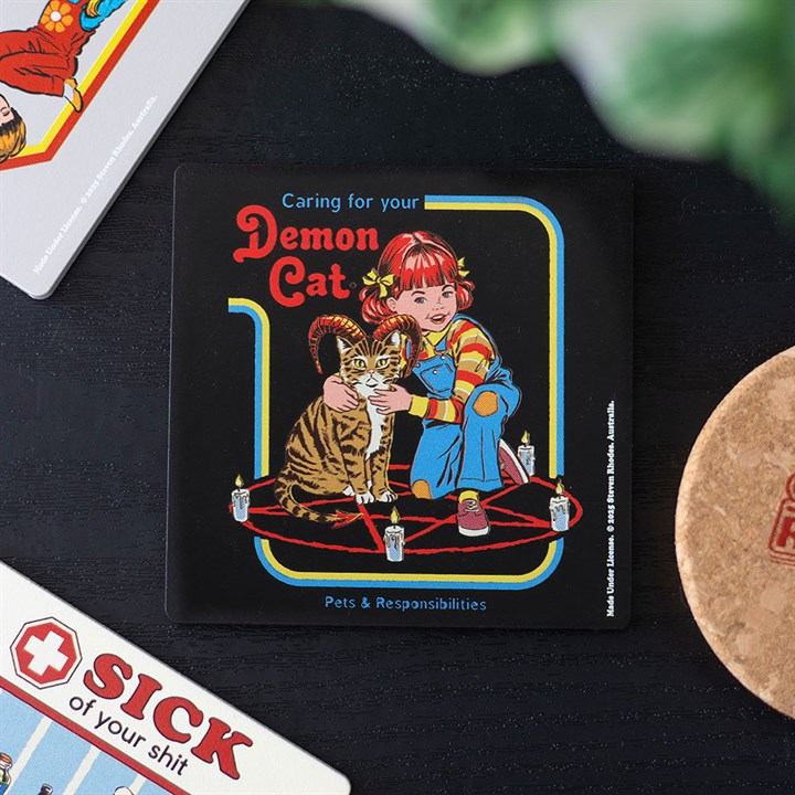 Demon Cat Coaster by Steven Rhodes, image 1 of 5