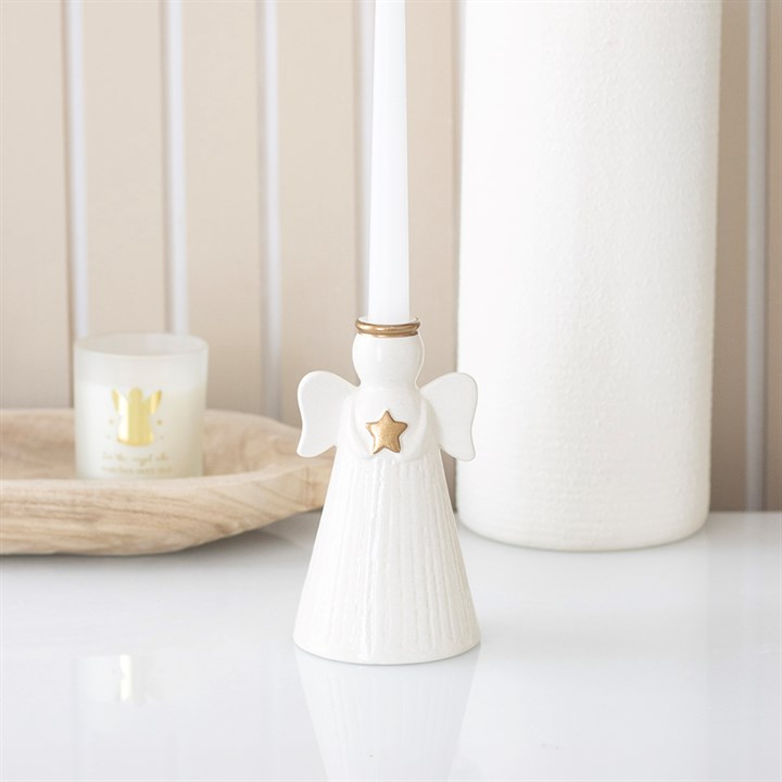 Star Angel Taper Candle Holder, image 1 of 6