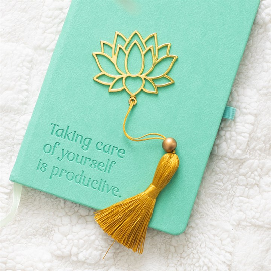 Lotus Flower Metal Bookmark, image 1 of 6