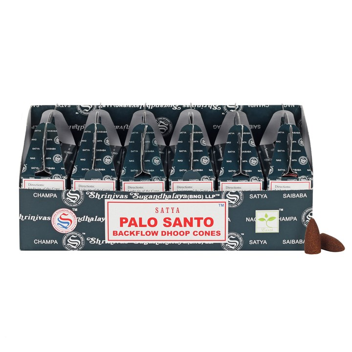 Set of 6 Packets of Satya Palo Santo Backflow Dhoop Cones, image 1 of 5
