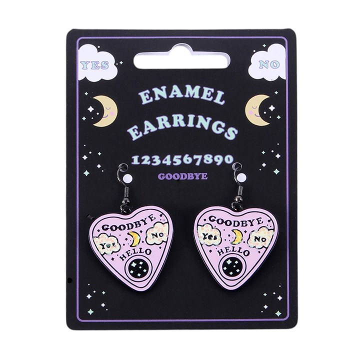 Pastel Talking Board Planchette Earrings, image 3 of 7