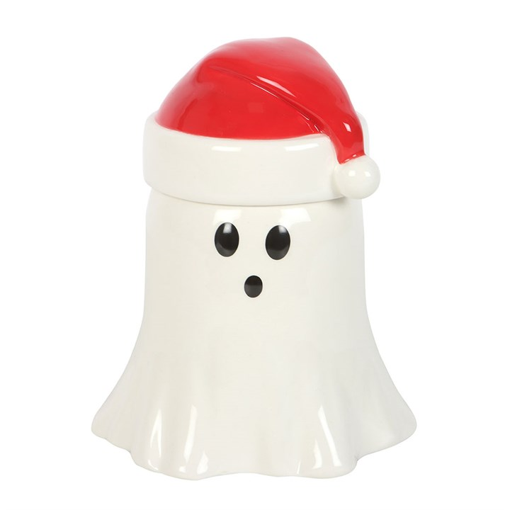 Ghost with Santa Hat Oil Burner and Wax Warmer, image 2 of 6