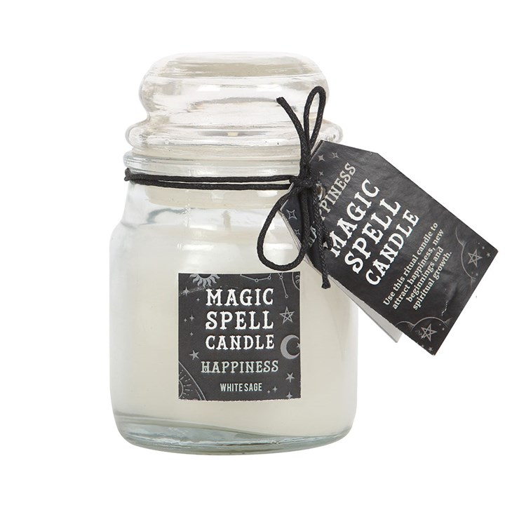 White Sage 'Happiness' Spell Candle Jar, image 2 of 4
