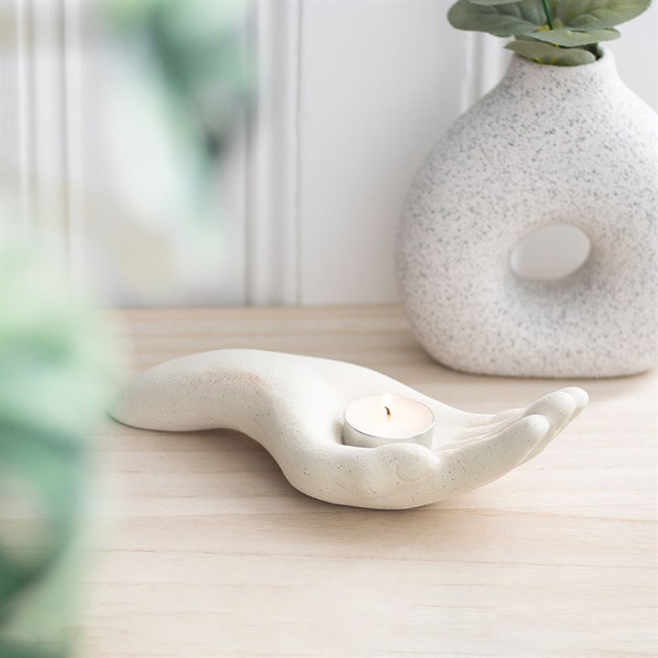 Open Hand Tealight Holder, image 1 of 5