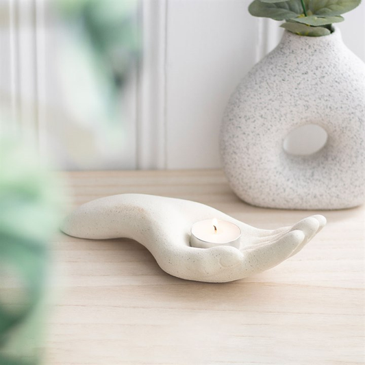 Open Hand Tealight Holder, image 1 of 5