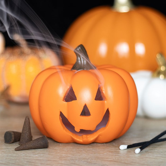 Orange Pumpkin Incense Cone Holder, image 1 of 4