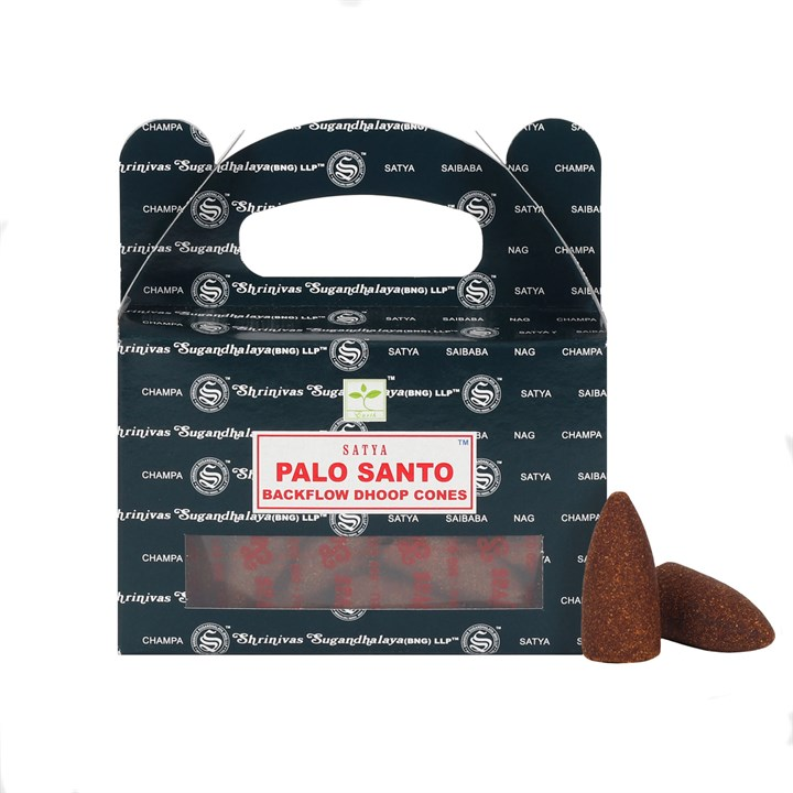 Set of 6 Packets of Satya Palo Santo Backflow Dhoop Cones, image 2 of 5
