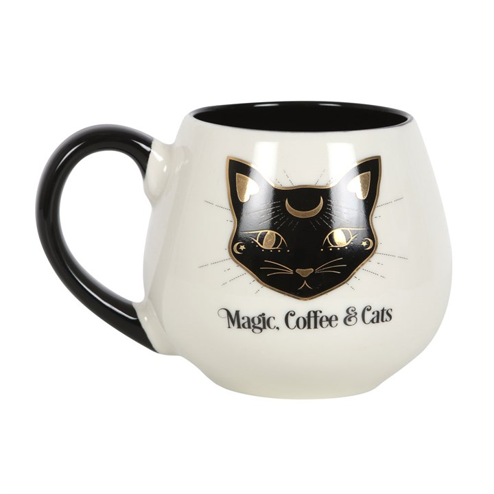 Magic, Coffee & Cats Rounded Mug, image 2 of 4
