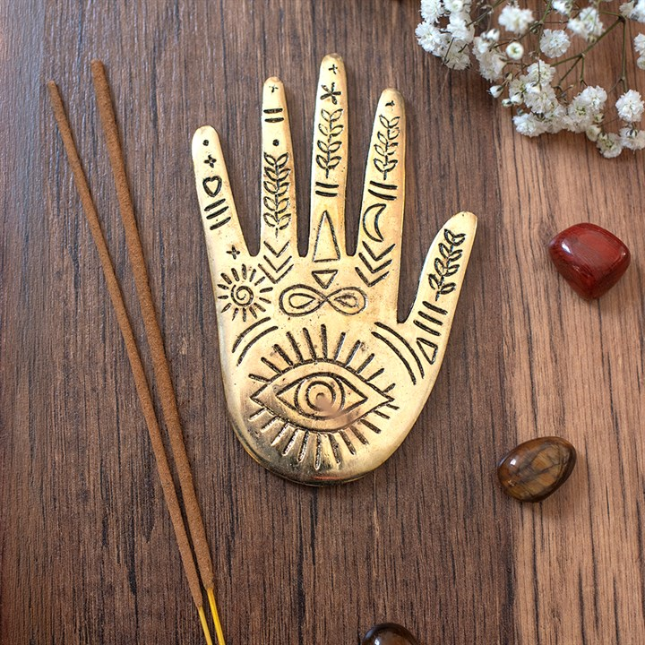 Mystic Hand Metal Incense Stick Holder, image 1 of 6