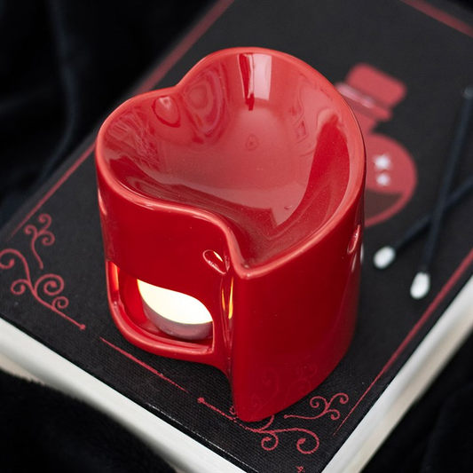 Red Heart Oil Burner and Wax Warmer, image 1 of 5