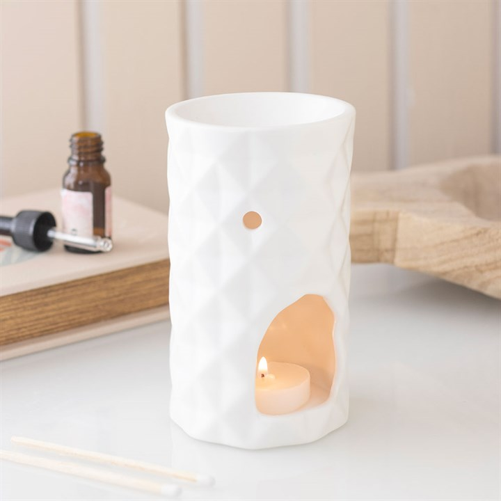 Geometric Faceted Oil Burner, image 1 of 5