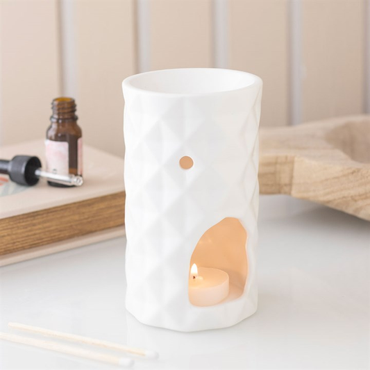 Geometric Faceted Oil Burner, image 1 of 5