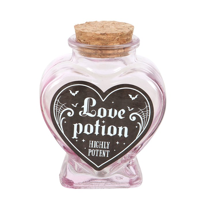 Love Potion Decorative Glass Heart Potion Bottle, image 2 of 6