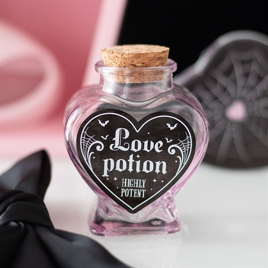 Love Potion Decorative Glass Heart Potion Bottle, image 1 of 6