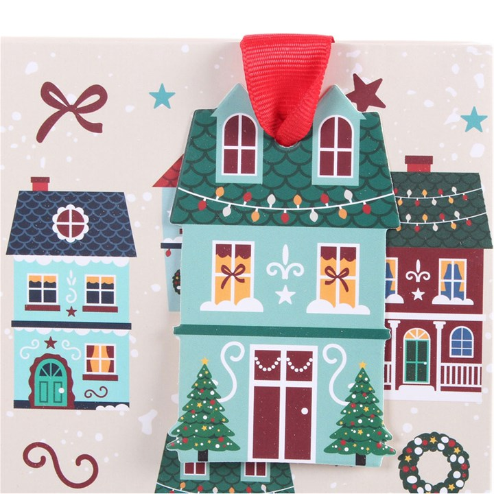 Christmas Street Print Gift Bag, image 5 of 6