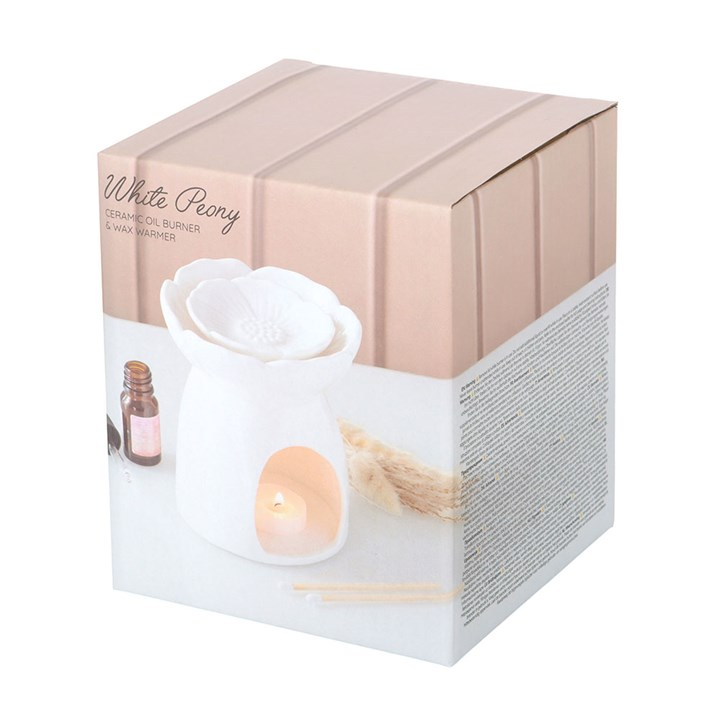White Peony Oil Burner and Wax Warmer, image 6 of 6