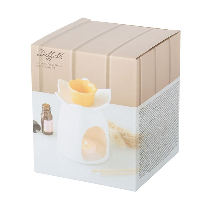 White Daffodil Oil Burner and Wax Warmer, image 6 of 7