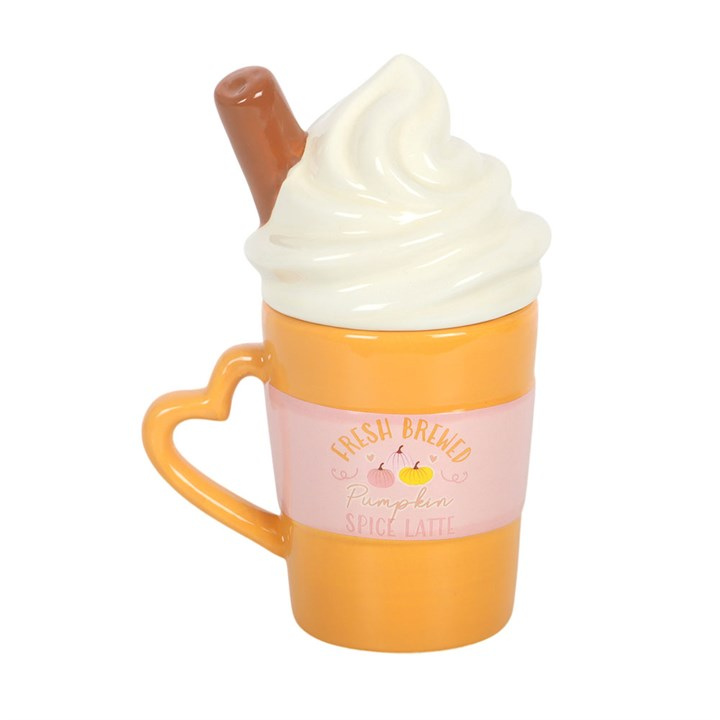 Fresh Brewed Pumpkin Spice Latte Lidded Mug, image 3 of 7