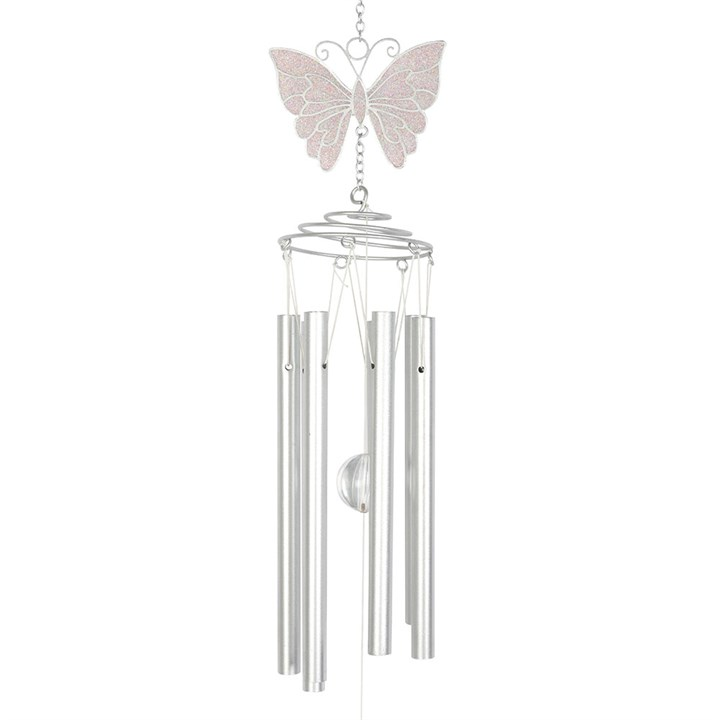 White Butterfly Windchime, image 3 of 4