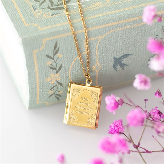 Book Shaped Locket Necklace in Gift Box, image 1 of 5