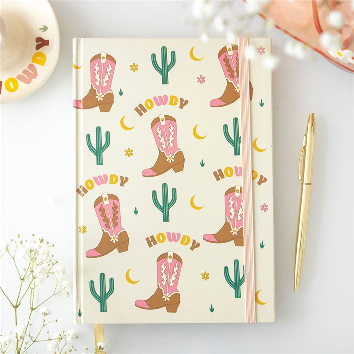 Cowboy Boot A5 Notebook with Sticker Sheet, image 1 of 6