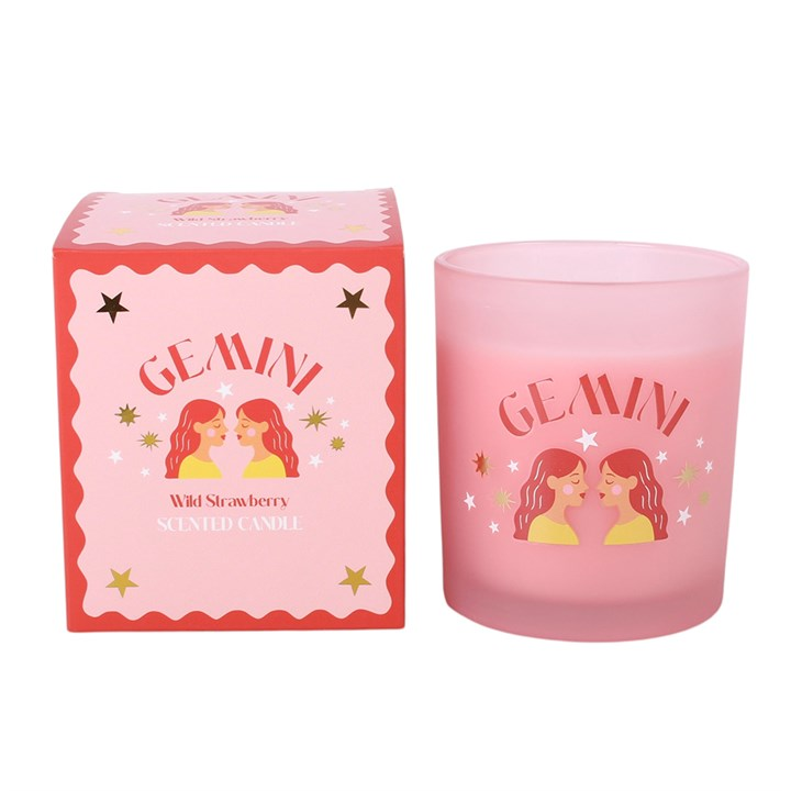 Zodiac Zest Gemini Wild Strawberry Candle, image 3 of 5