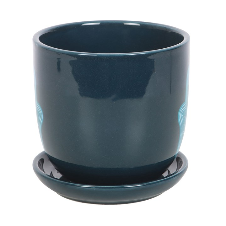 Hand of Hamsa Ceramic Plant Pot, image 3 of 4