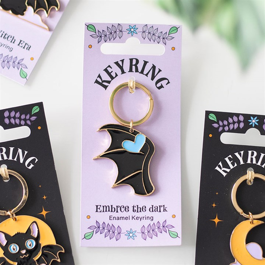 Embrace the Dark Enamel Keyring, image 1 of 3