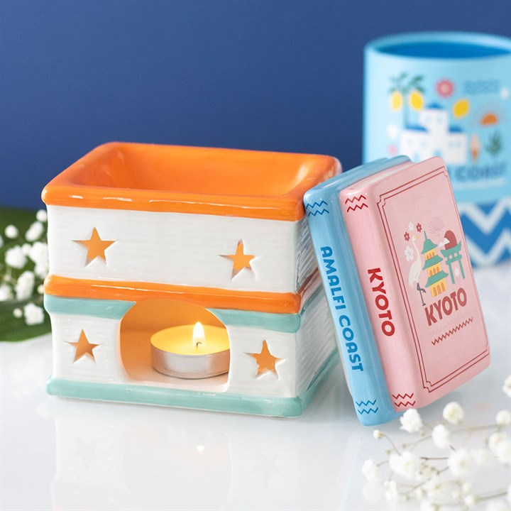 Travel Book Stack Oil Burner and Wax Warmer, image 3 of 7