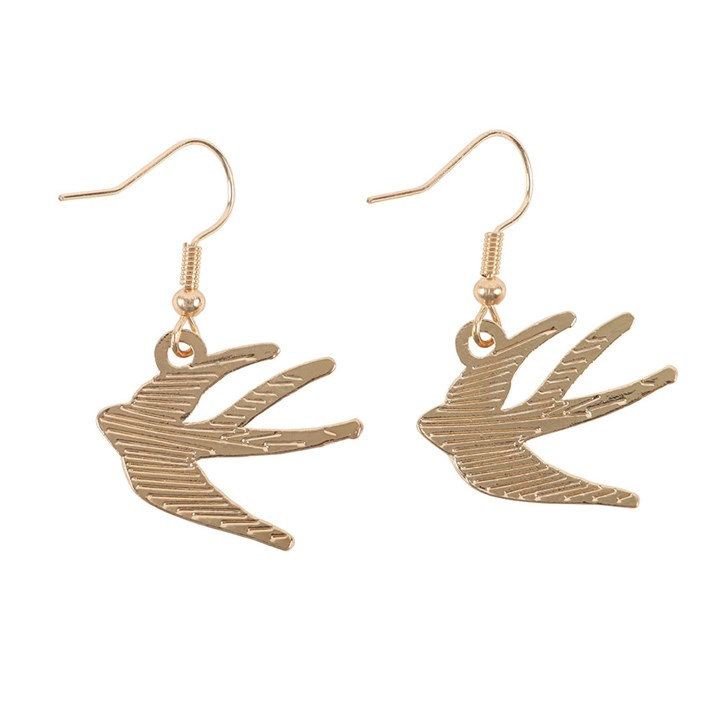 Blue Spread Your Wings Swallow Earrings, image 4 of 5