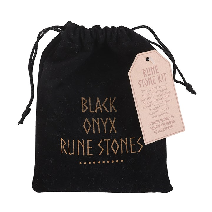 Set of 25 Black Onyx Viking Rune Stones, image 3 of 4