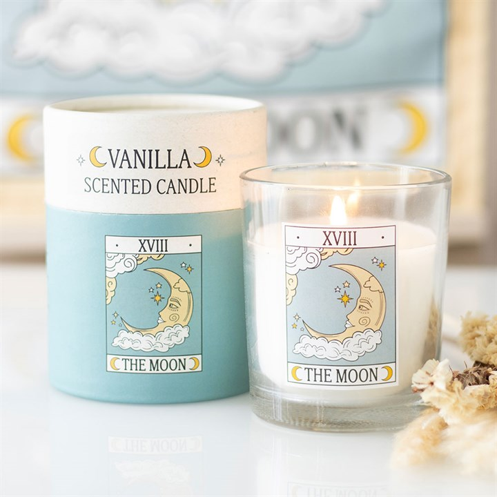 The Moon Vintage Tarot Vanilla Candle, image 1 of 4