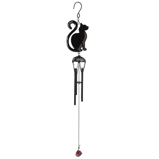 Black Cat Profile Windchime, image 1 of 2