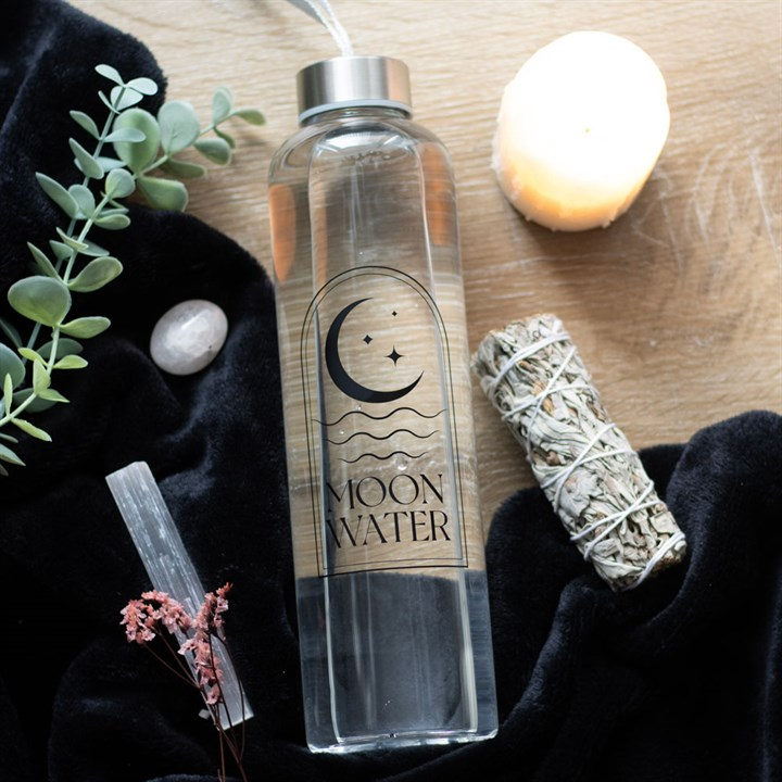 Moon Water Glass Water Bottle, image 1 of 3