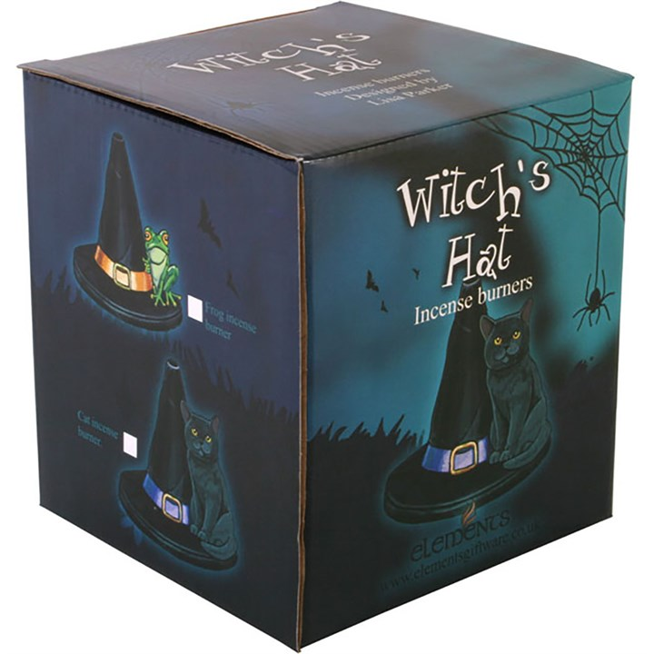 Witch Hat With Cat Incense Cone Holder, image 2 of 3