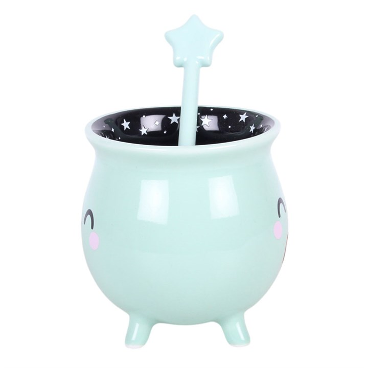 Mint Green Cauldron Mug with Wand Stirrer, image 6 of 7