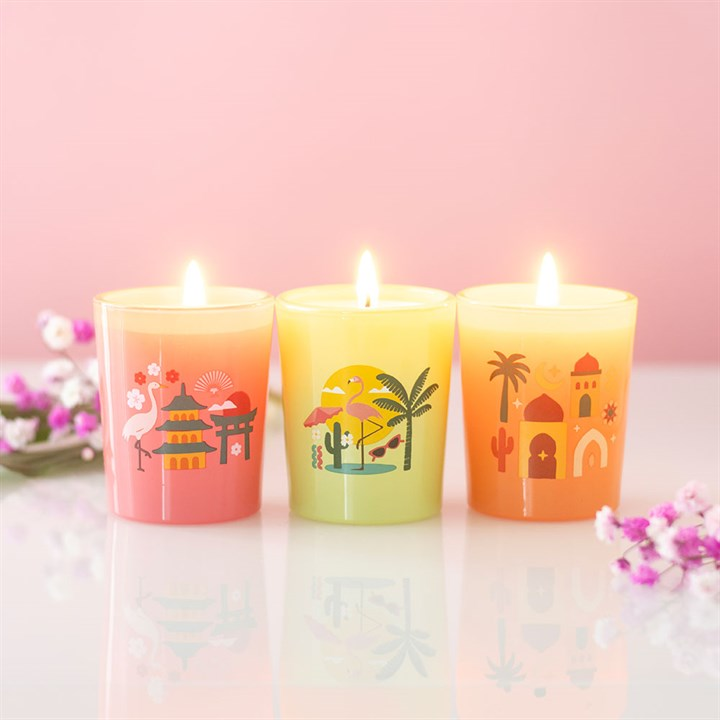 Scents Around the World Scented Candle Trio, image 1 of 5